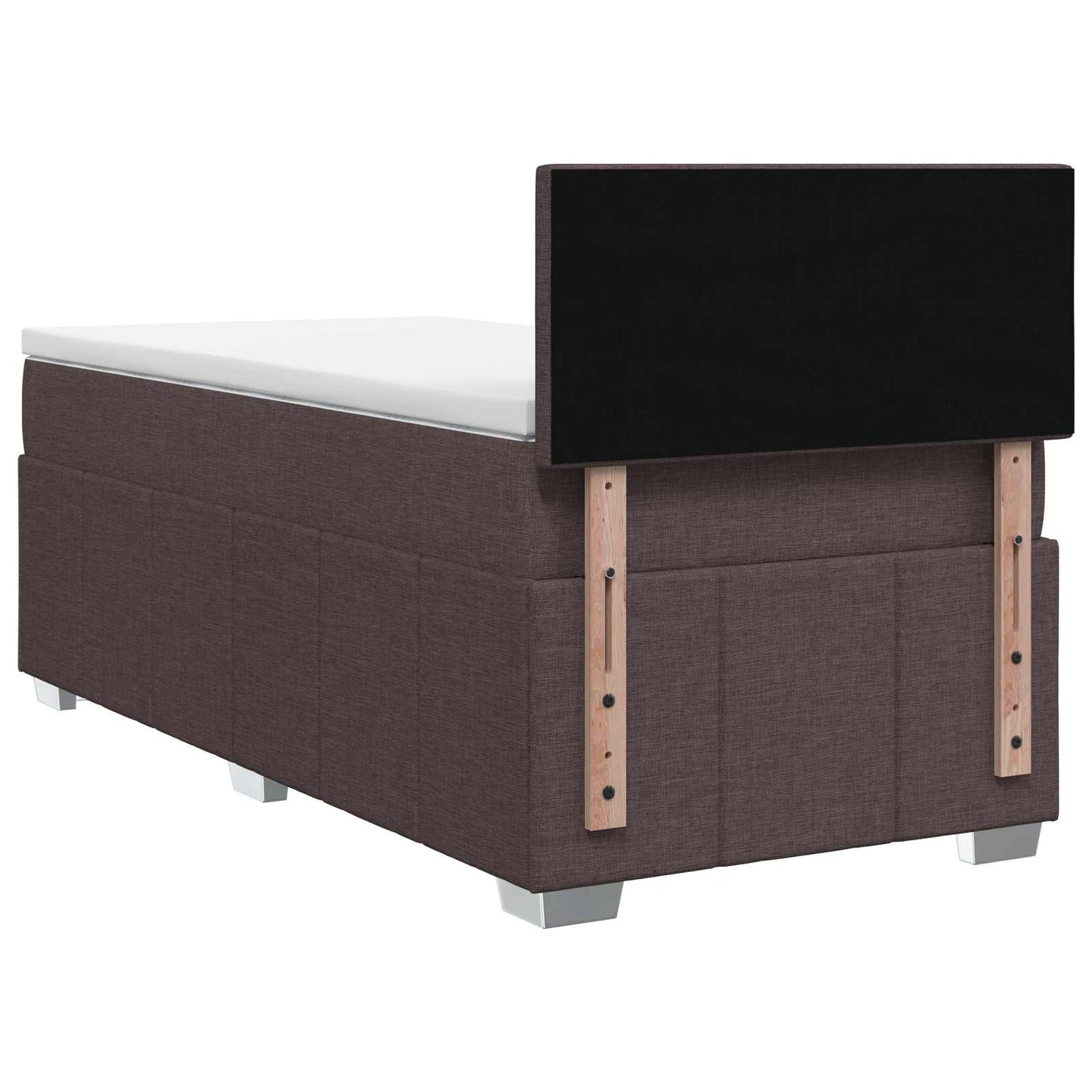 Boxspringbed met matras Donkerbruin 90 x 200 cm Stof