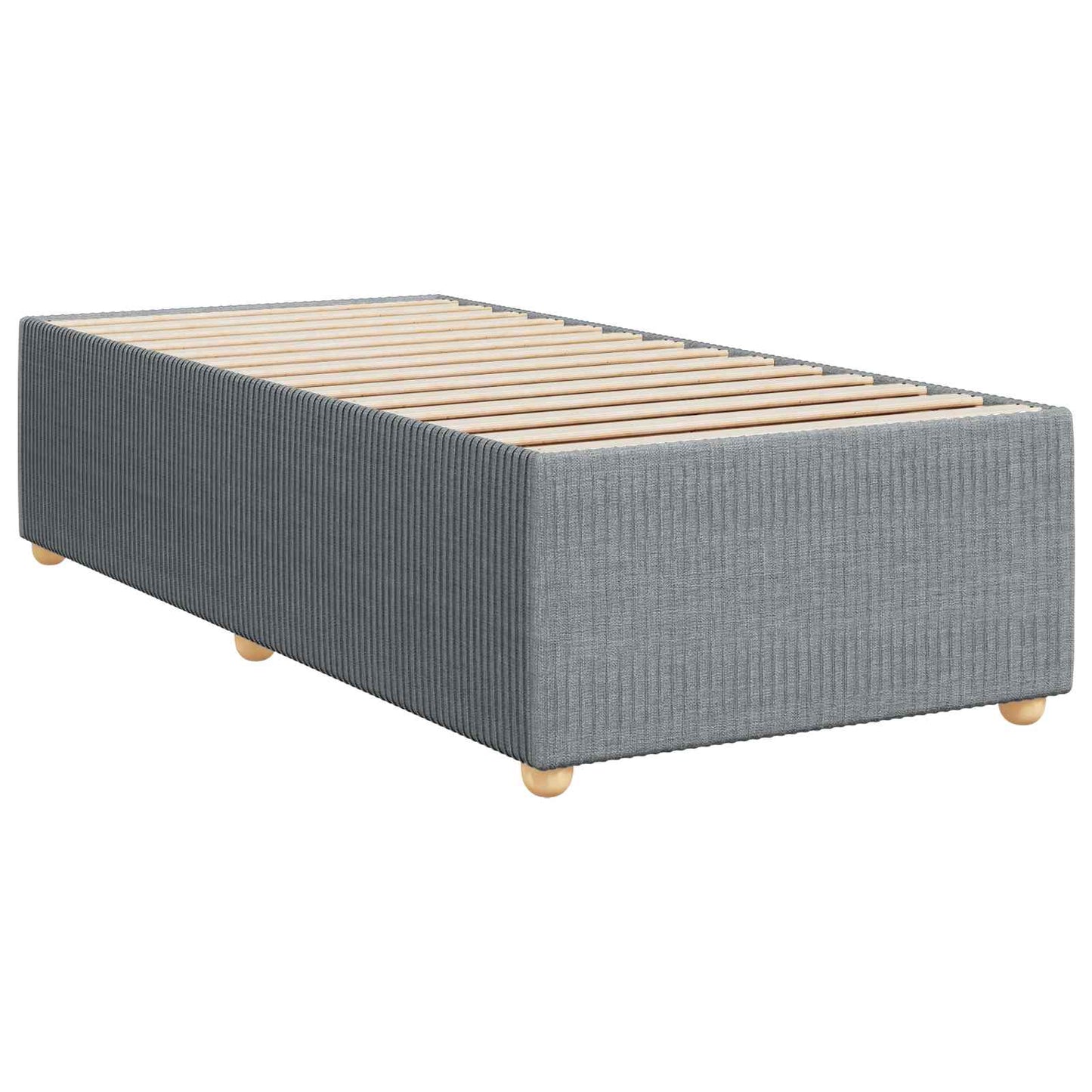 Boxspringbed met matras Lichtgrijs 90 x 200 cm Stof