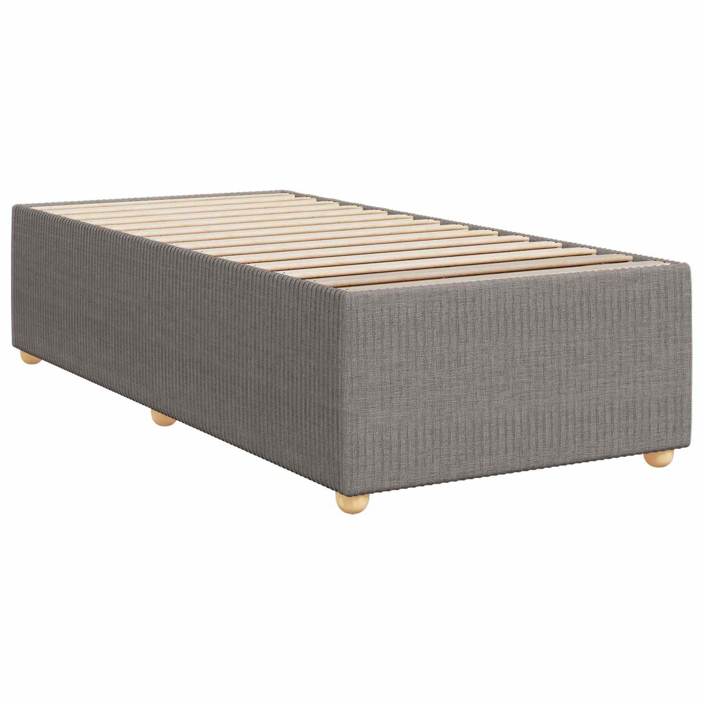 Boxspringbed met matras met hoofdeinde Taupe 90 x 200 cm Stof is nu te koop bij PeponiXL, paradijselijk wonen!