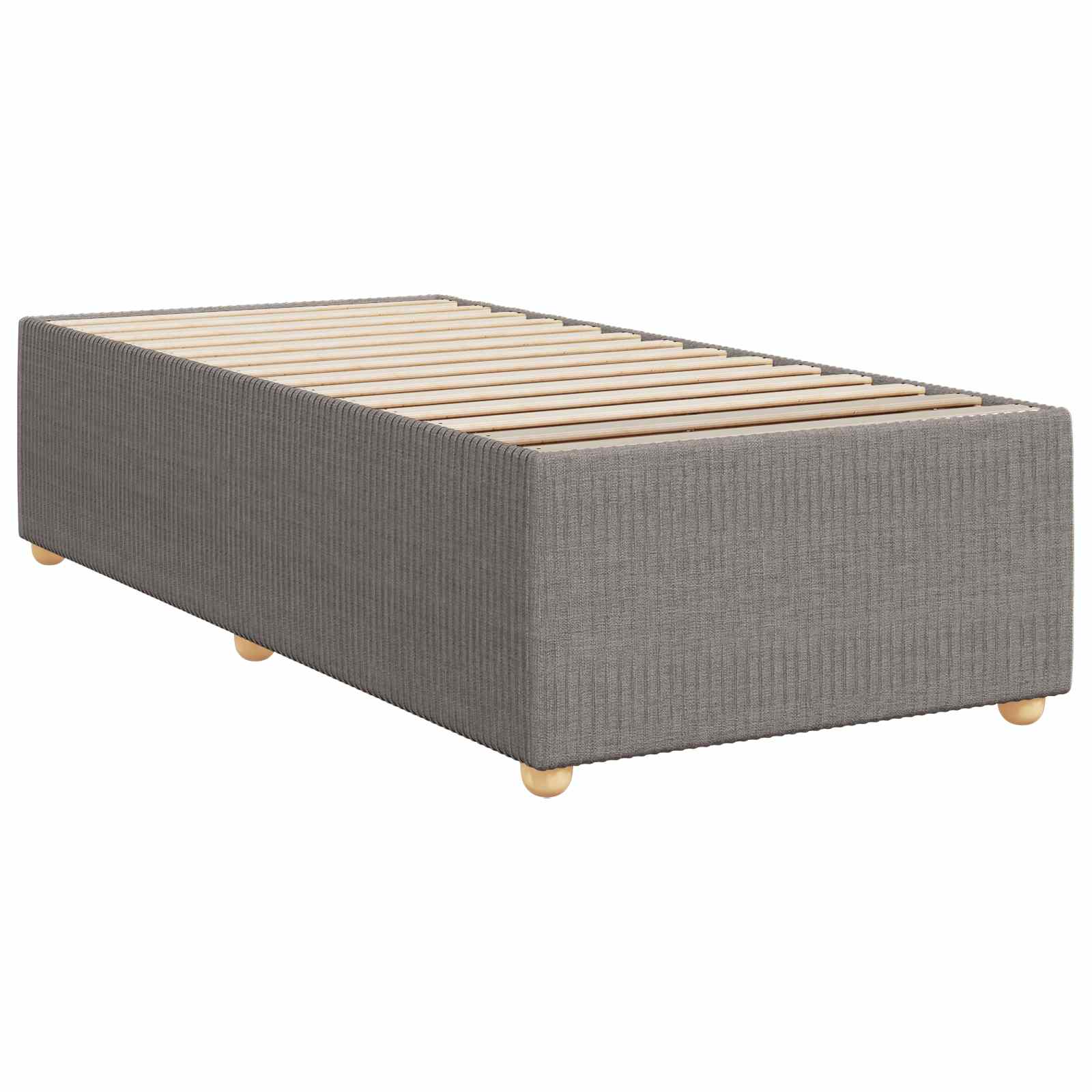 Boxspringbed met matras met hoofdeinde Taupe 90 x 200 cm Stof is nu te koop bij PeponiXL, paradijselijk wonen!