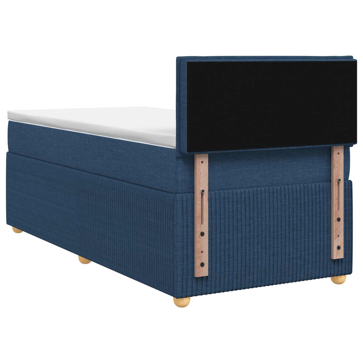 Boxspringbed met matras met hoofdeinde Blauw 90 x 200 cm Stof