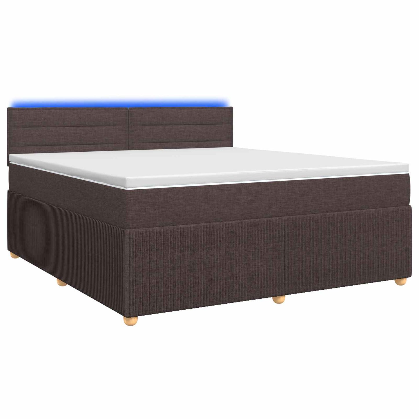 Boxspringbed met matras Donkerbruin 140 x 200 cm Stof