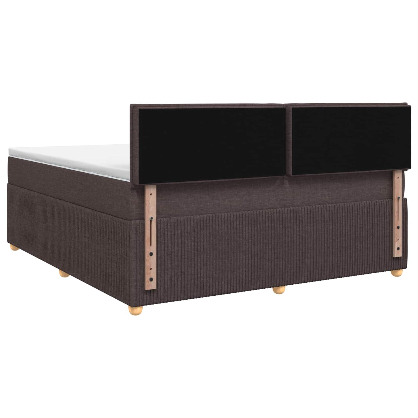 Boxspringbed met matras Donkerbruin 140 x 200 cm Stof