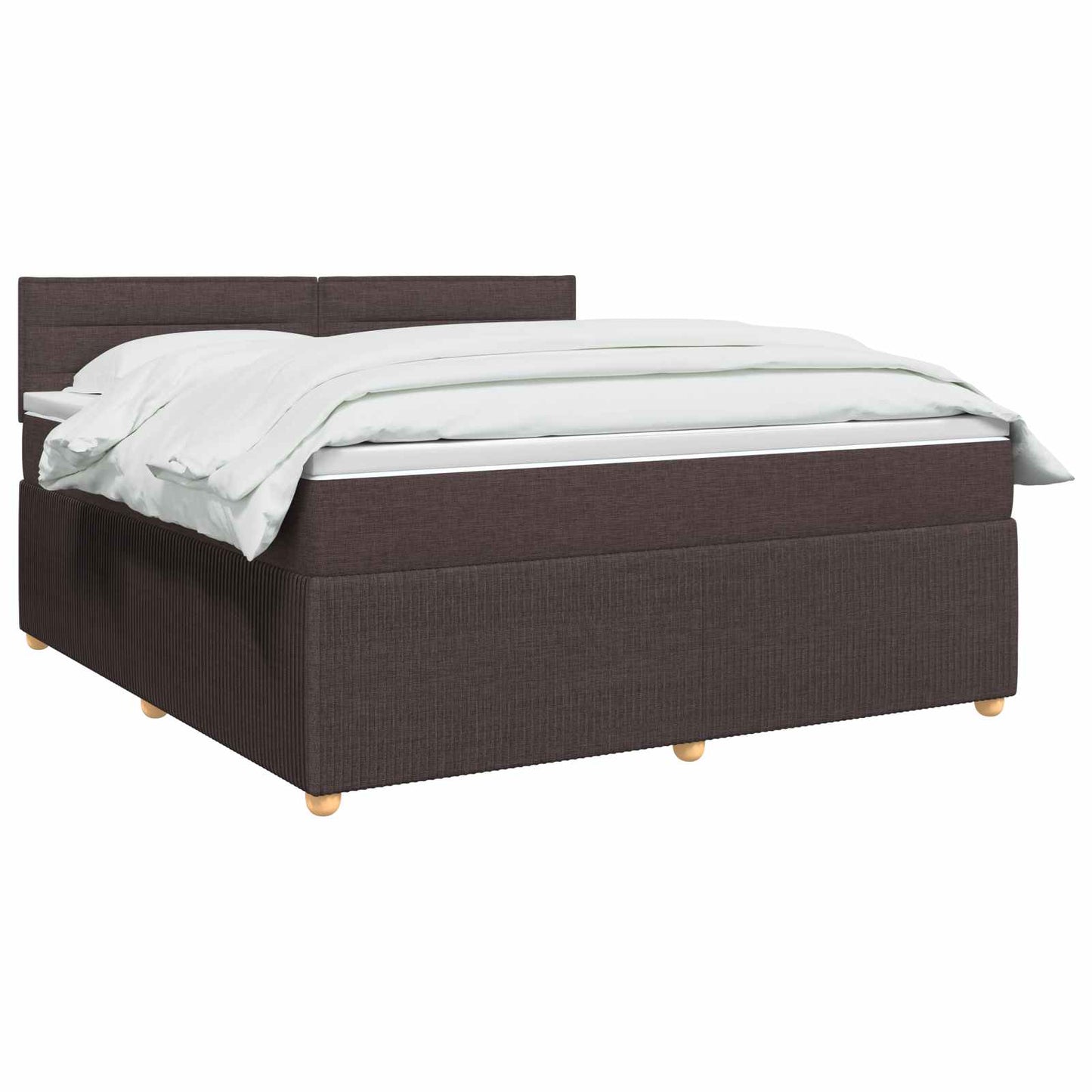 Boxspringbed met matras Donkerbruin 140 x 200 cm Stof