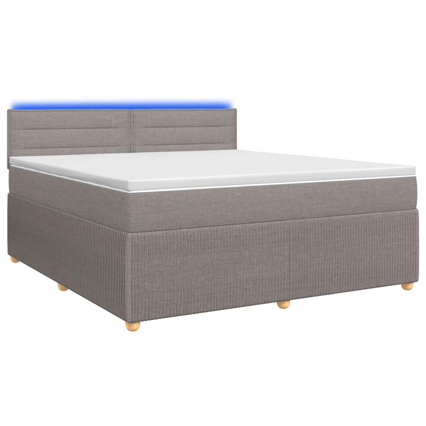 Boxspringbed met matras met hoofdeinde Taupe 180 x 200 cm Stof