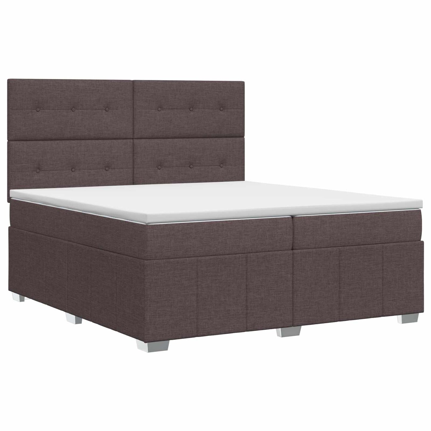 Boxspringbed met matras Donkerbruin 160 x 200 cm Stof is nu te koop bij PeponiXL, paradijselijk wonen!
