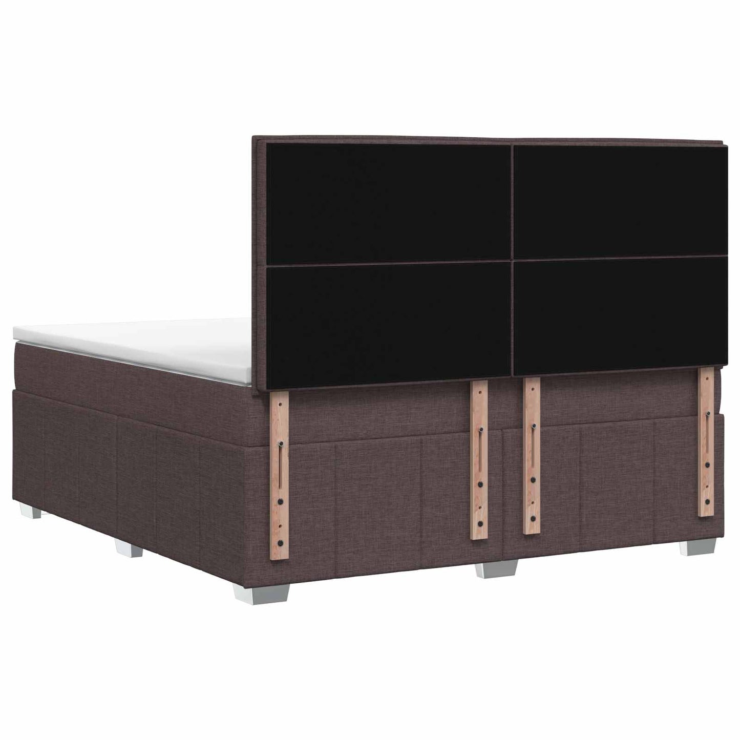 Boxspringbed met matras Donkerbruin 160 x 200 cm Stof is nu te koop bij PeponiXL, paradijselijk wonen!