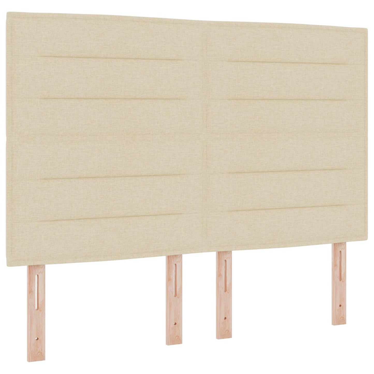 Boxspringbed met matras Crèmekleurig 140 x 190 cm Stof