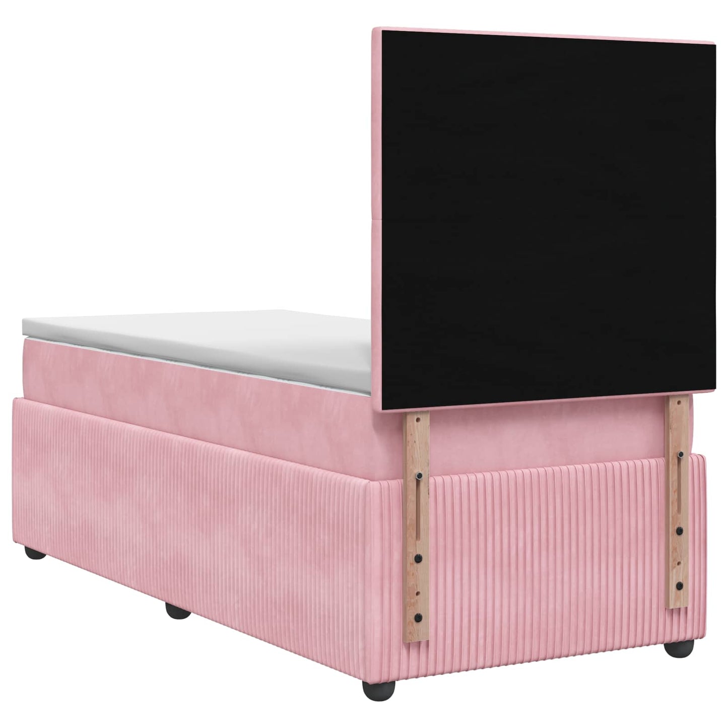 Boxspringbed met matras met hoofdeinde Roze 80 x 200 cm Fluweel
