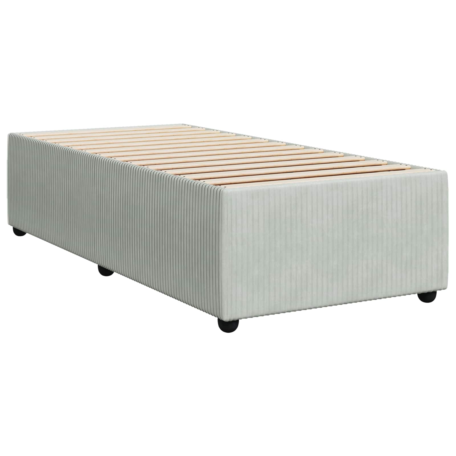 Boxspringbed met matras met hoofdeinde Lichtgrijs Enkel Fluweel is nu te koop bij PeponiXL, paradijselijk wonen!