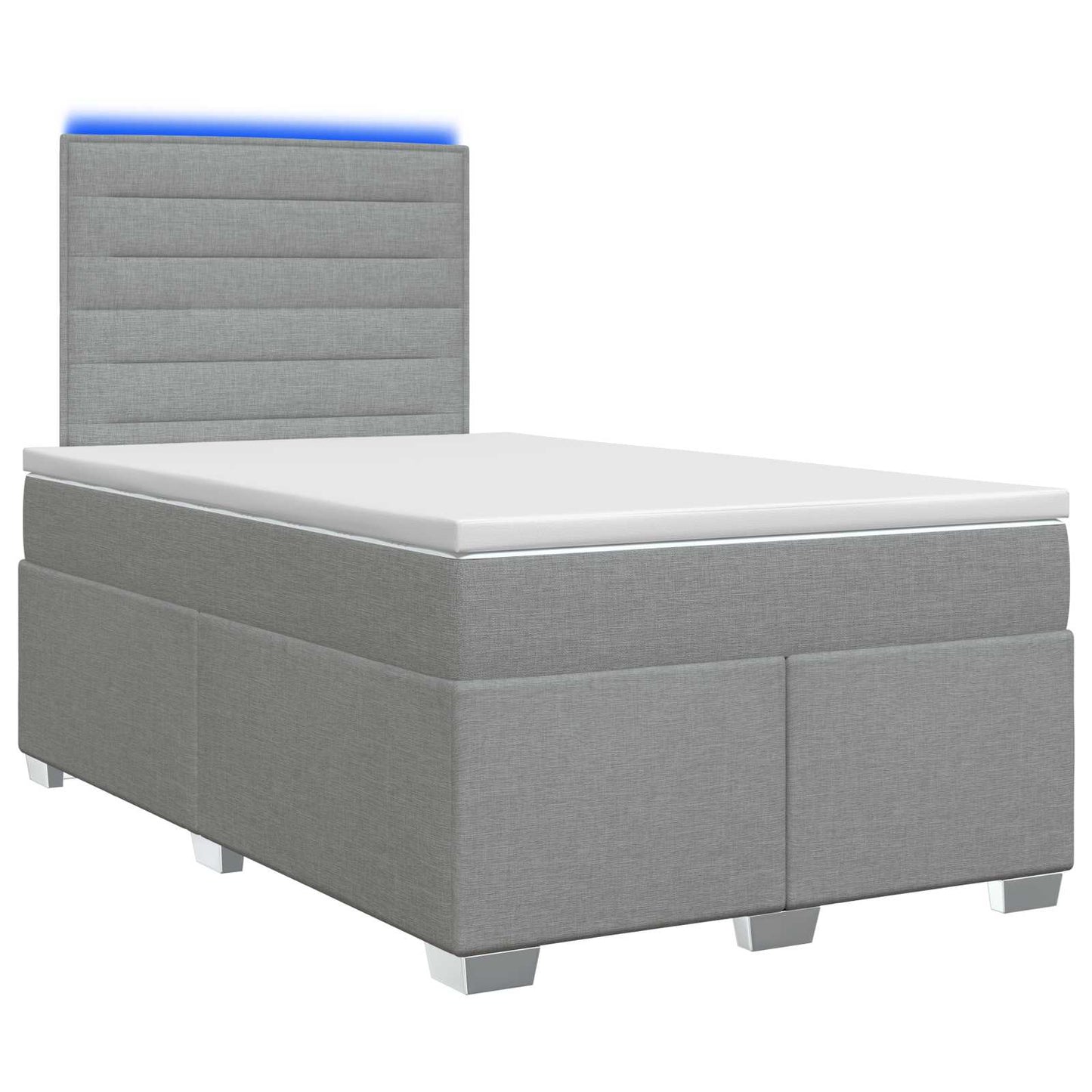 Boxspringbed met matras Lichtgrijs 120 x 190 cm Stof is nu te koop bij PeponiXL, paradijselijk wonen!