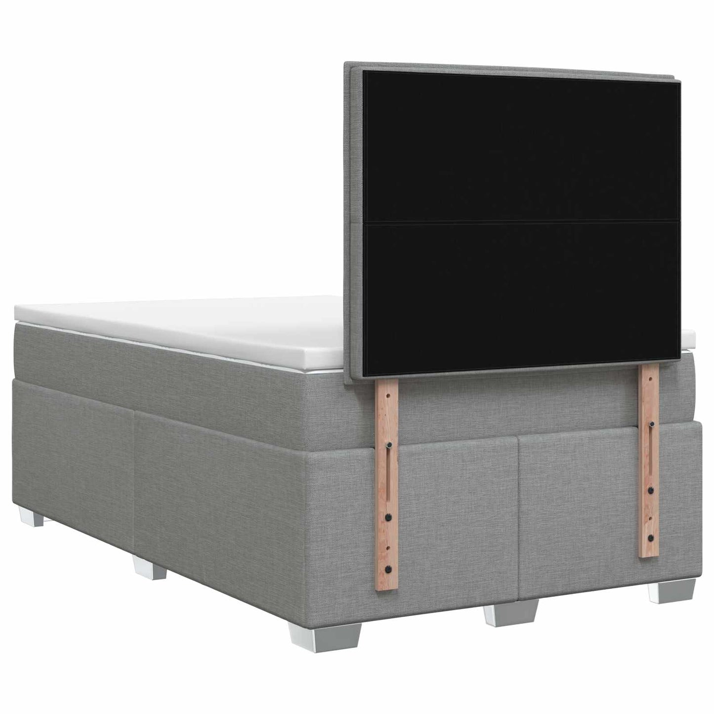 Boxspringbed met matras Lichtgrijs 120 x 190 cm Stof is nu te koop bij PeponiXL, paradijselijk wonen!