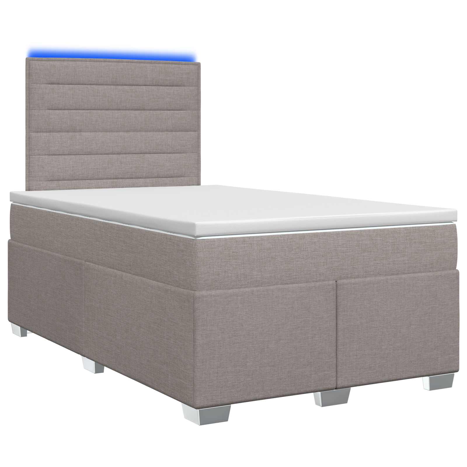 Boxspringbed met matras met hoofdeinde Taupe 120 x 190 cm Stof is nu te koop bij PeponiXL, paradijselijk wonen!