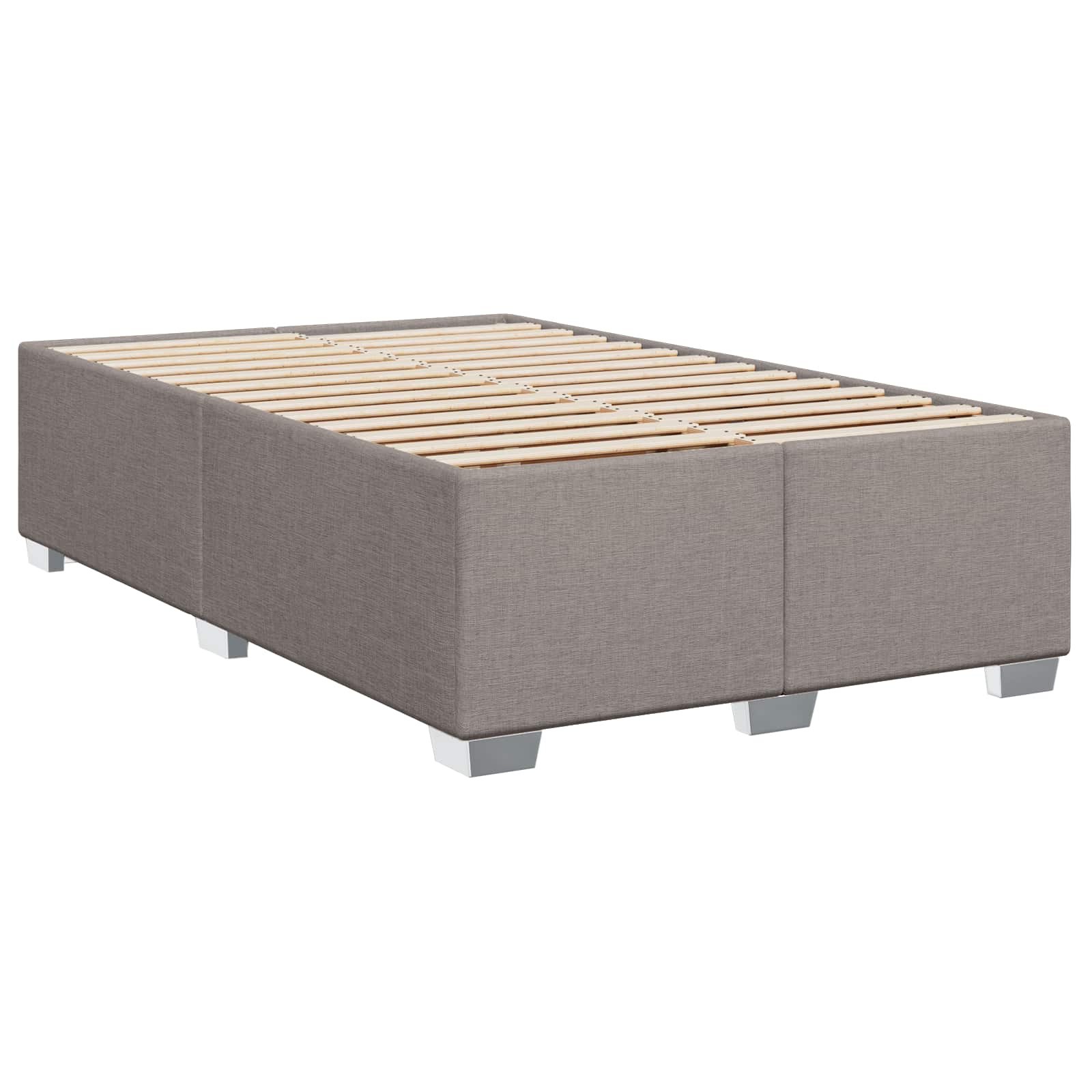 Boxspringbed met matras met hoofdeinde Taupe 120 x 190 cm Stof is nu te koop bij PeponiXL, paradijselijk wonen!