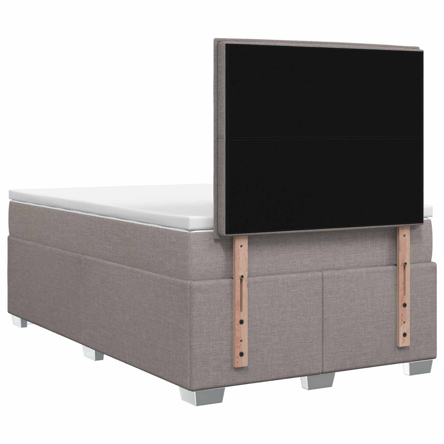 Boxspringbed met matras met hoofdeinde Taupe 120 x 190 cm Stof is nu te koop bij PeponiXL, paradijselijk wonen!