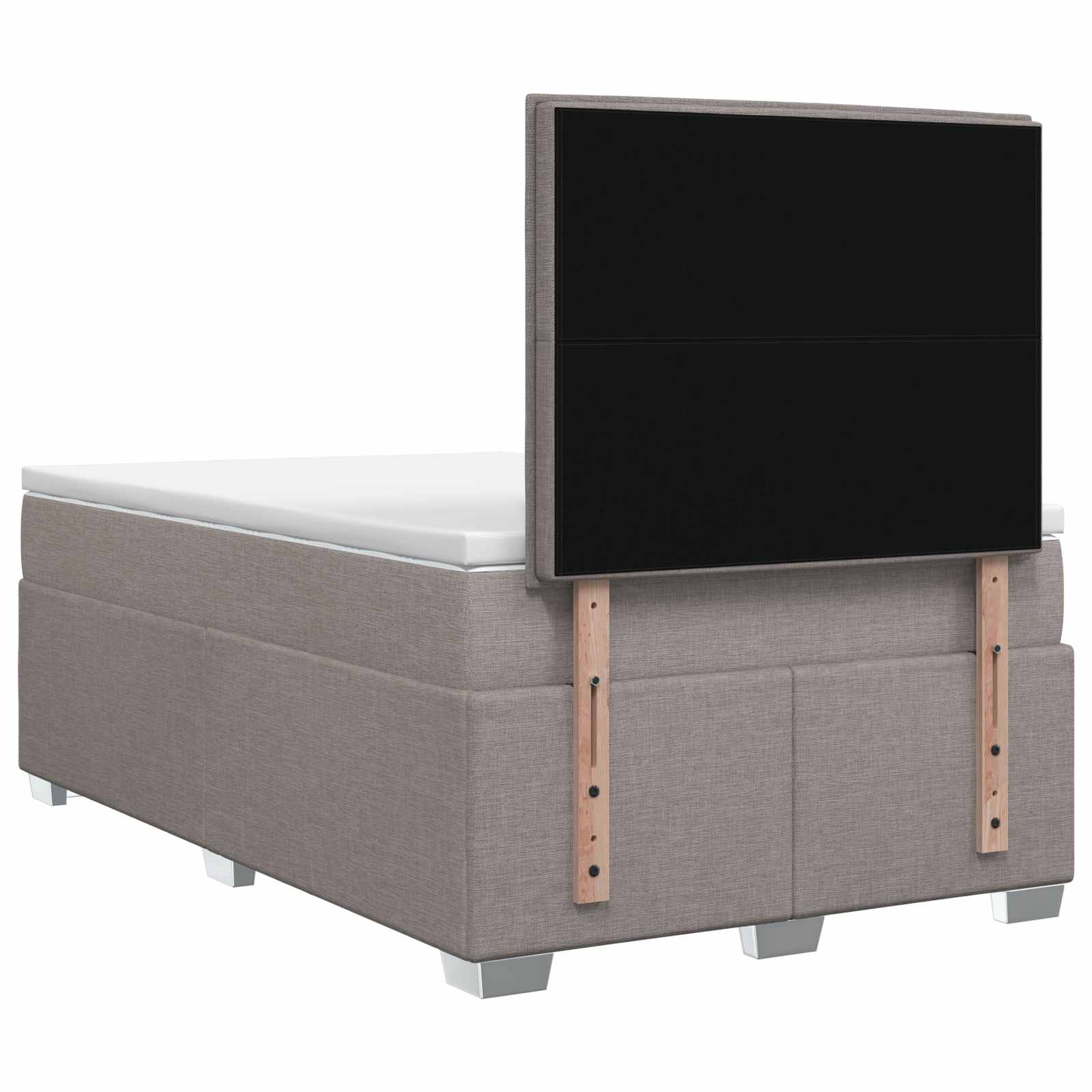 Boxspringbed met matras met hoofdeinde Taupe 120 x 190 cm Stof is nu te koop bij PeponiXL, paradijselijk wonen!