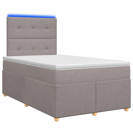 Boxspringbed met matras met hoofdeinde Taupe 120 x 190 cm Stof is nu te koop bij PeponiXL, paradijselijk wonen!