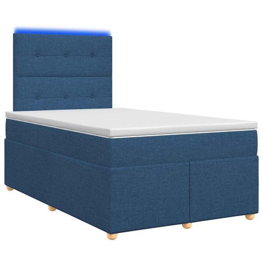 Boxspringbed met matras met hoofdeinde Blauw 120 x 190 cm Stof is nu te koop bij PeponiXL, paradijselijk wonen!