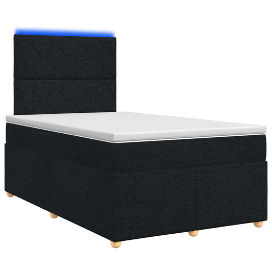 Boxspringbed met matras met hoofdeinde Zwart 120 x 190 cm Stof is nu te koop bij PeponiXL, paradijselijk wonen!