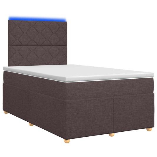 Boxspringbed met matras Donkerbruin 120 x 190 cm Stof is nu te koop bij PeponiXL, paradijselijk wonen!
