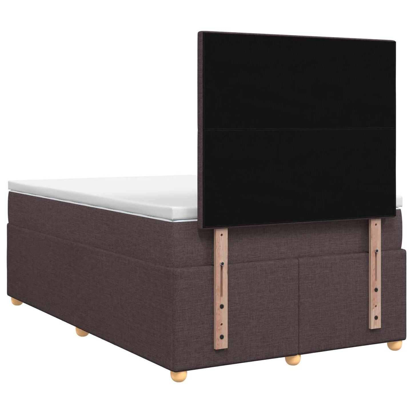 Boxspringbed met matras Donkerbruin 120 x 190 cm Stof
