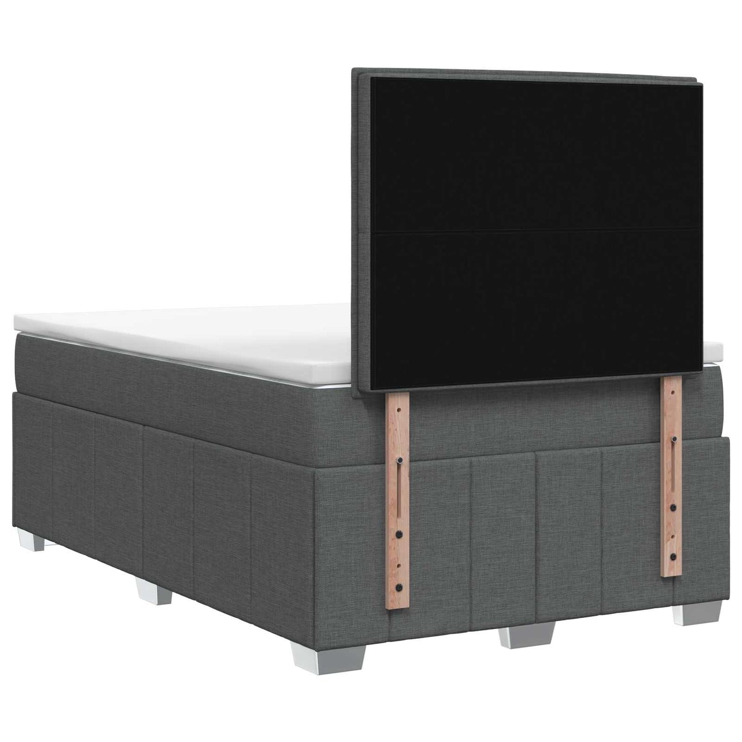 LED Boxspring Bed met Matras Donkergrijs 120 x 190 cm Stof is nu te koop bij PeponiXL, paradijselijk wonen!