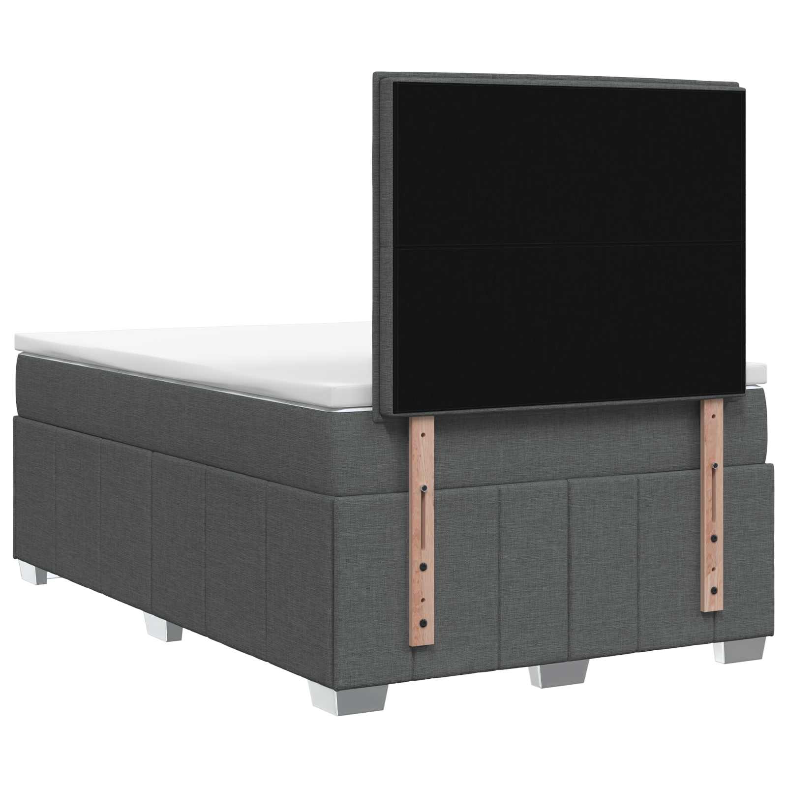 LED Boxspring Bed met Matras Donkergrijs 120 x 190 cm Stof is nu te koop bij PeponiXL, paradijselijk wonen!