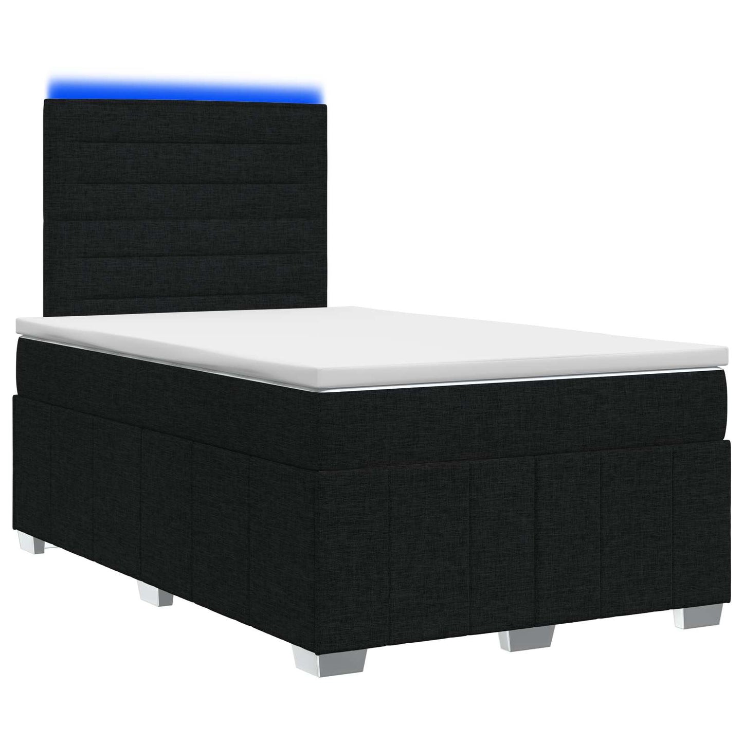 LED Boxspring Bed met Matras Zwart 120 x 190 cm Stof is nu te koop bij PeponiXL, paradijselijk wonen!