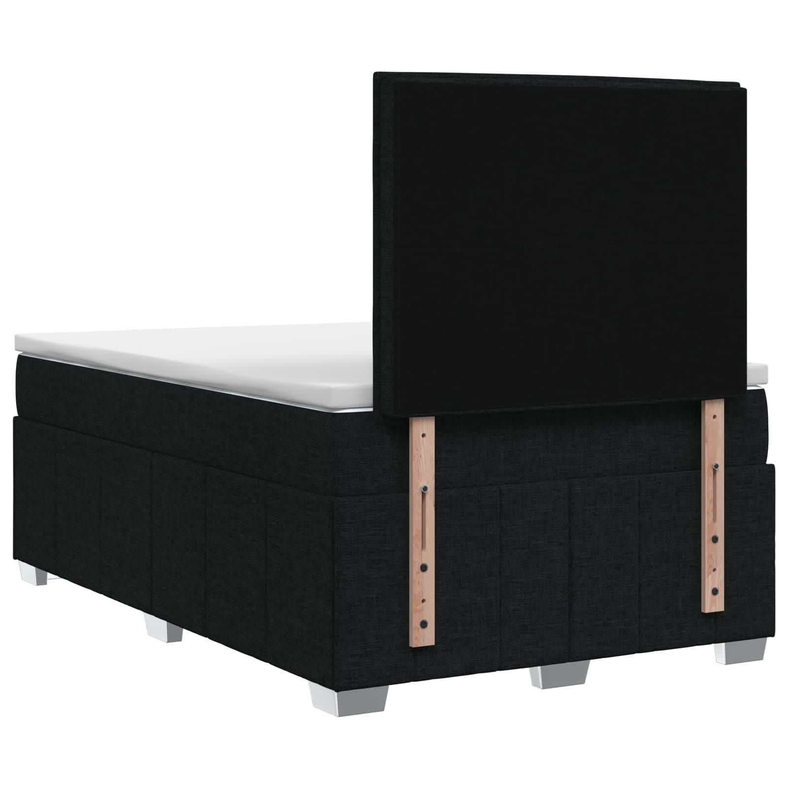 LED Boxspring Bed met Matras Zwart 120 x 190 cm Stof is nu te koop bij PeponiXL, paradijselijk wonen!
