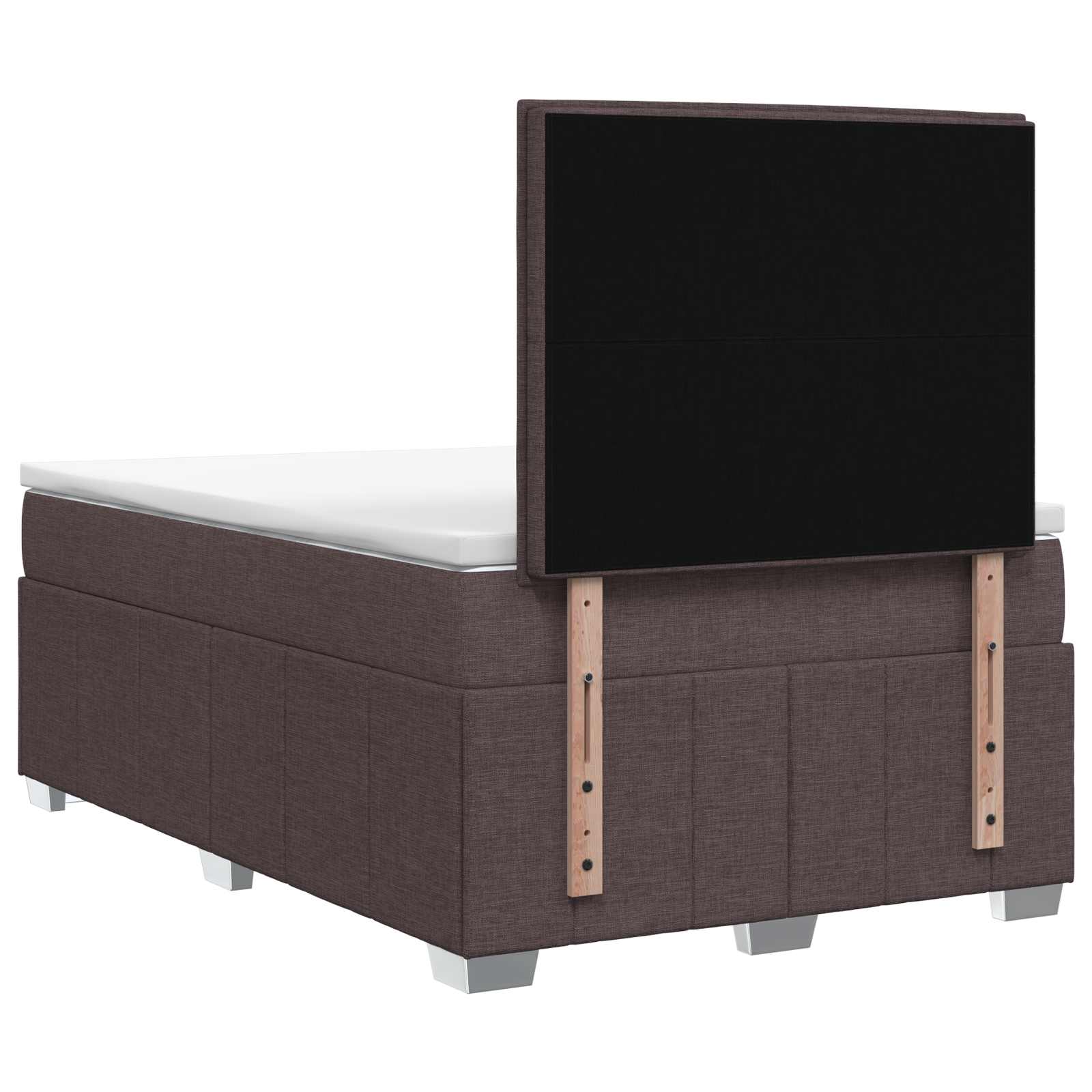 LED Boxspring Bed met Matras Donkerbruin 120 x 190 cm Stof is nu te koop bij PeponiXL, paradijselijk wonen!