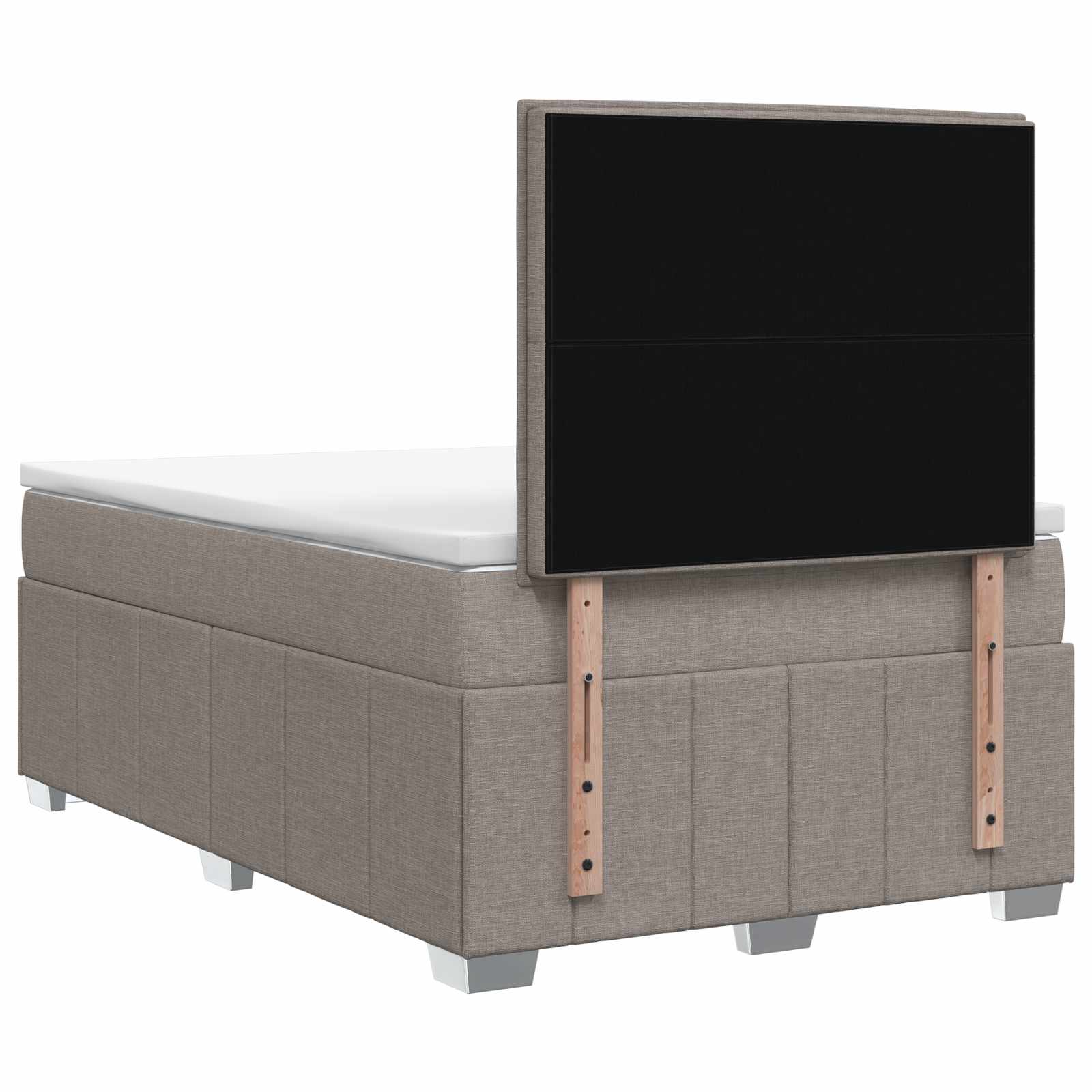 LED Boxspring Bed met Matras Taupe 120 x 190 cm Stof is nu te koop bij PeponiXL, paradijselijk wonen!