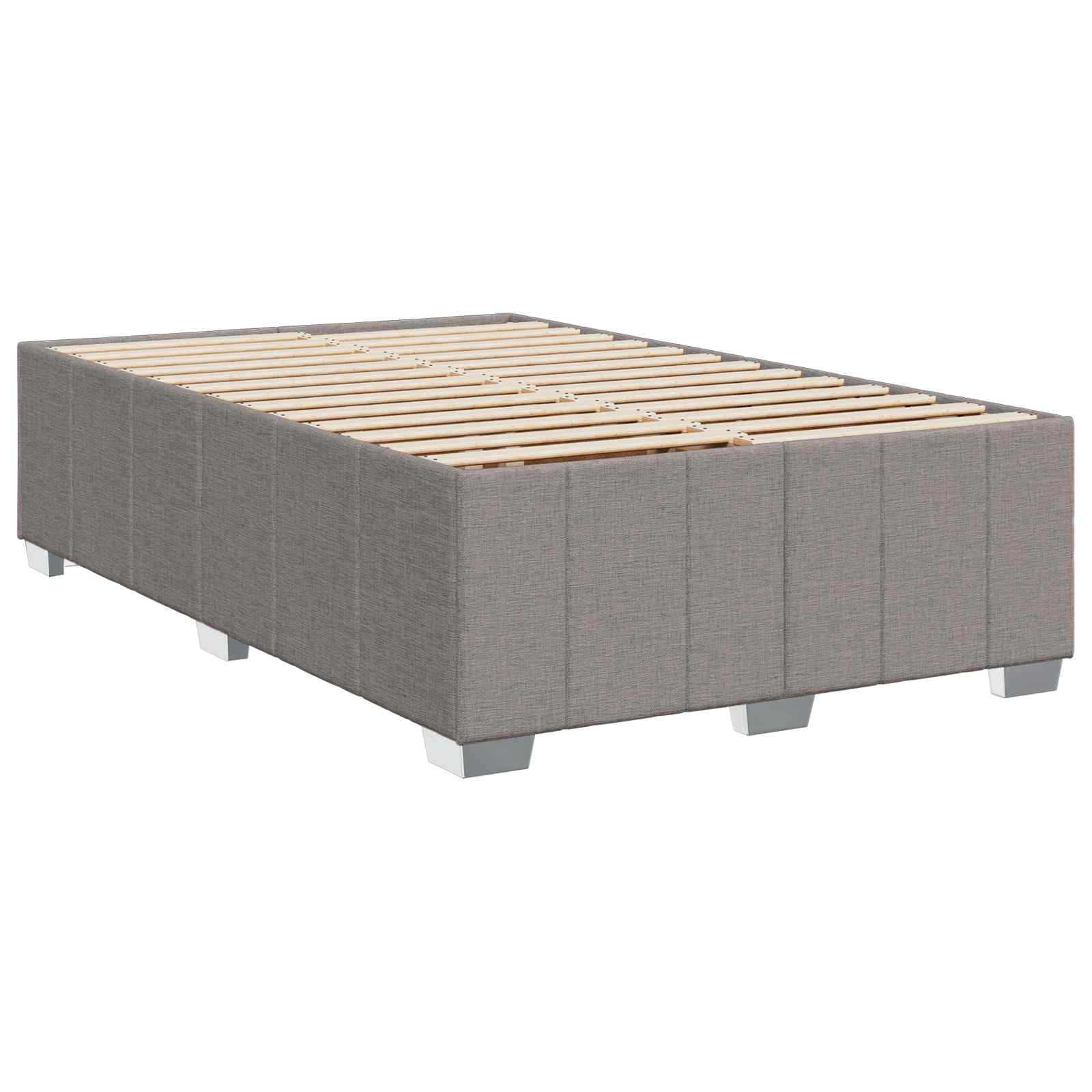 LED Boxspring Bed met Matras Taupe 120 x 190 cm Stof is nu te koop bij PeponiXL, paradijselijk wonen!