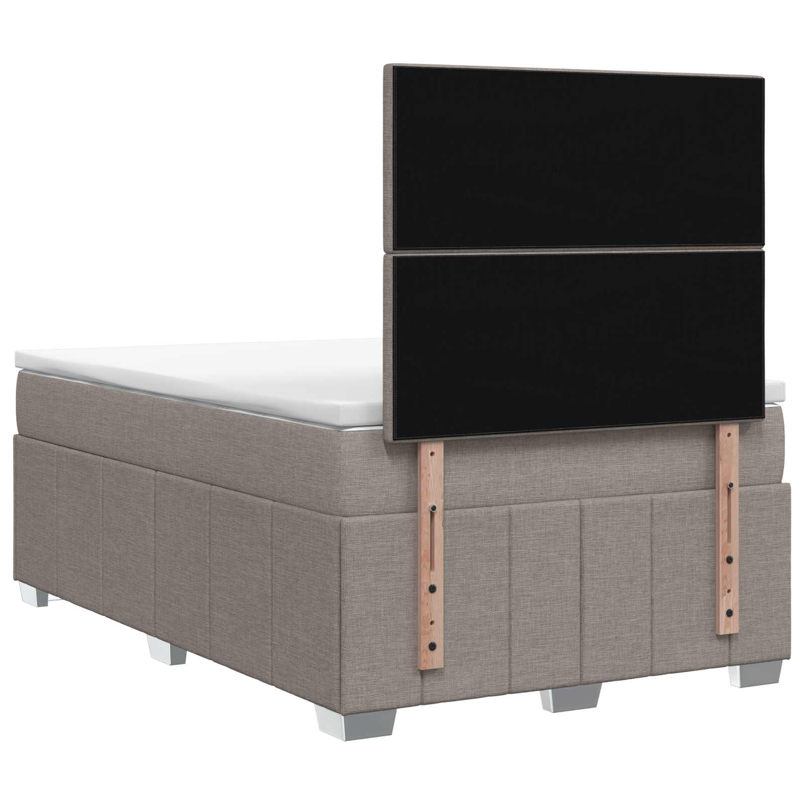 LED Boxspring Bed met Matras Taupe 120 x 190 cm Stof is nu te koop bij PeponiXL, paradijselijk wonen!
