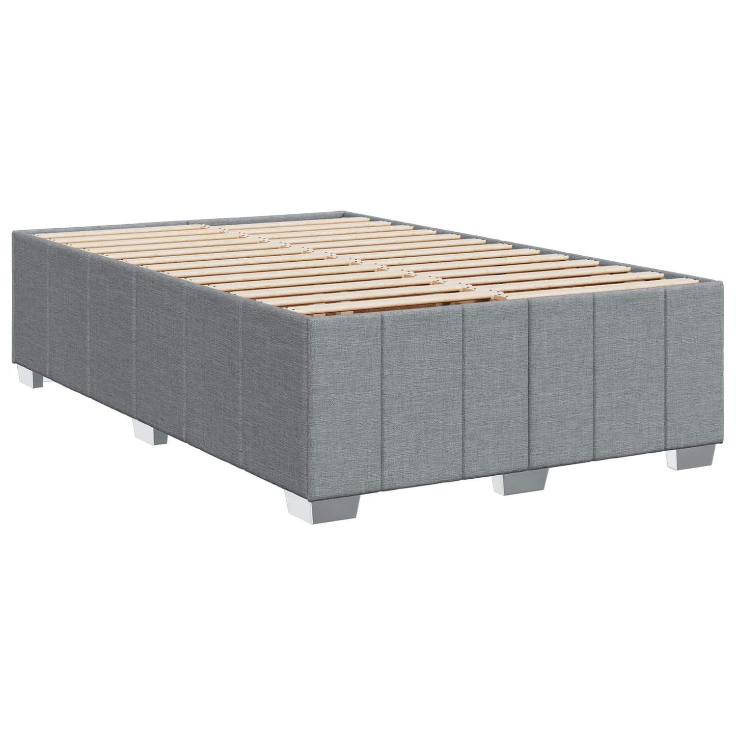 LED Boxspring Bed met Matras Lichtgrijs 120 x 190 cm Stof is nu te koop bij PeponiXL, paradijselijk wonen!