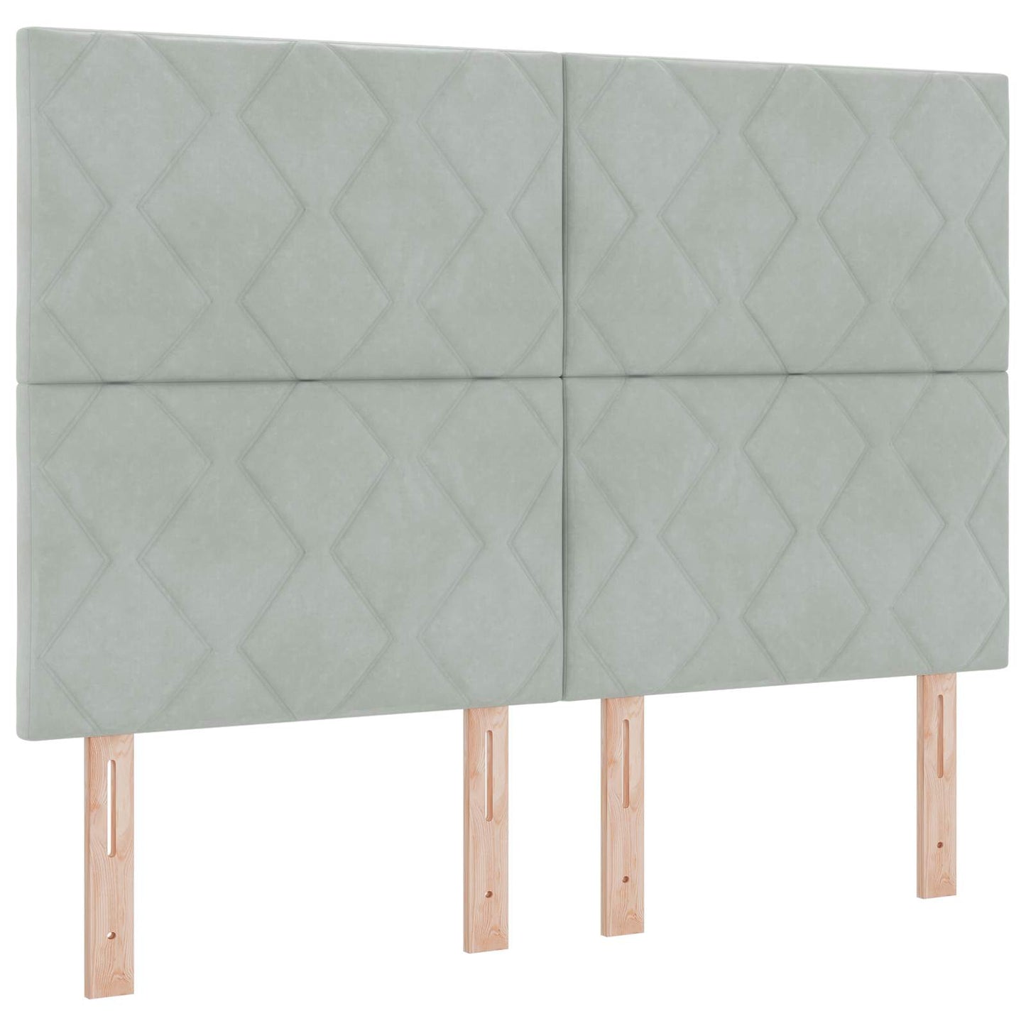 LED Boxspring Bed met Matras Lichtgrijs 140 x 200 cm Fluweel
