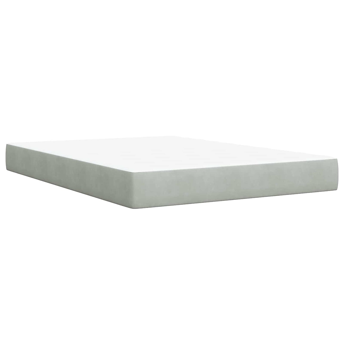 LED Boxspring Bed met Matras Lichtgrijs 140 x 200 cm Fluweel