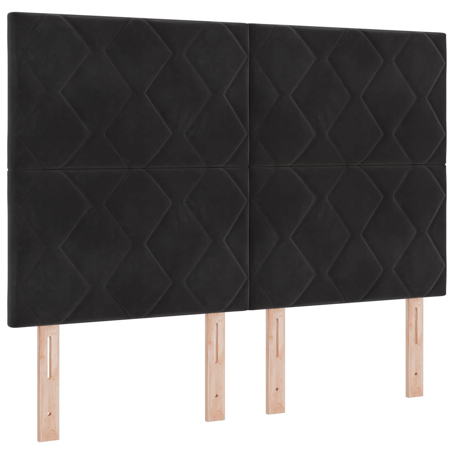 LED Boxspring Bed met Matras Zwart 140 x 200 cm Fluweel