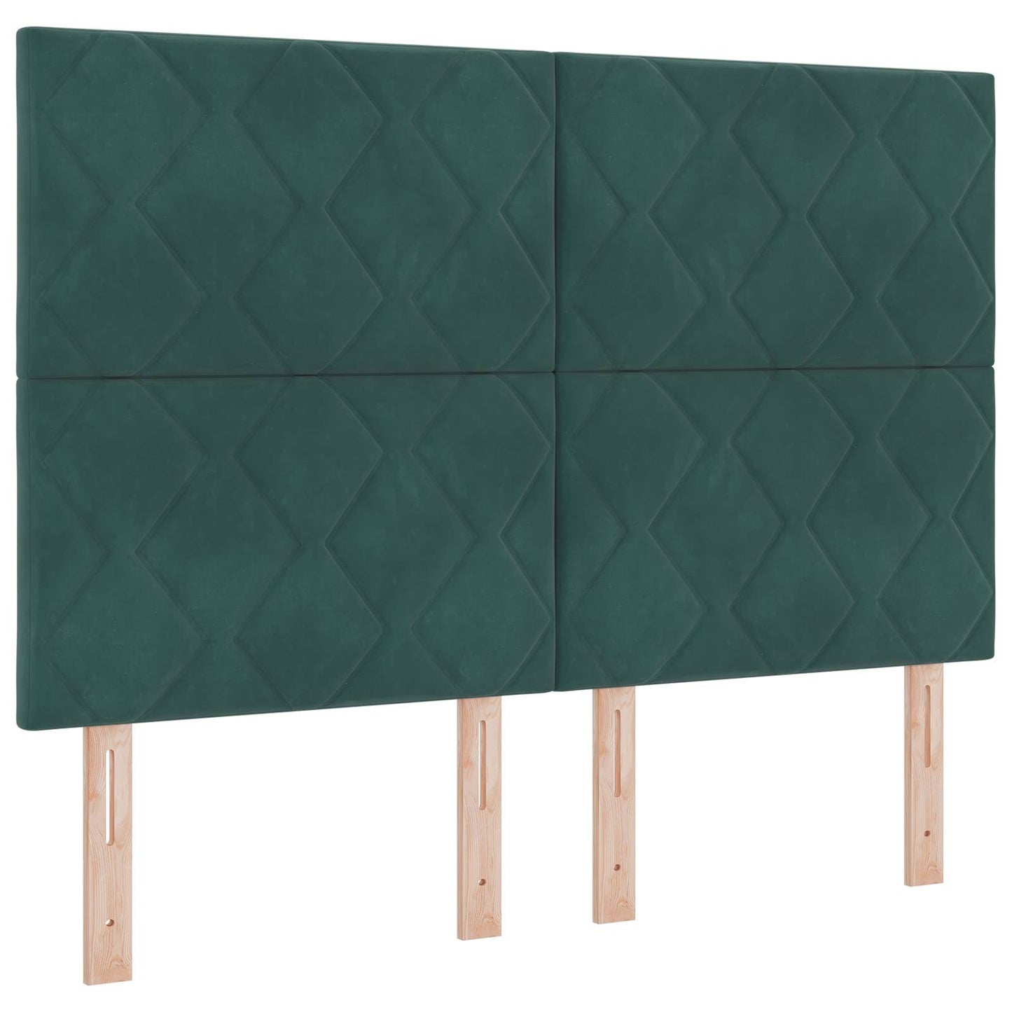 LED Boxspring Bed met Matras Donkergroen 140 x 200 cm Fluweel