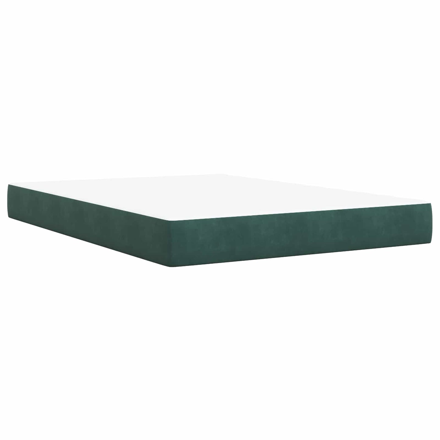LED Boxspring Bed met Matras Donkergroen 140 x 200 cm Fluweel