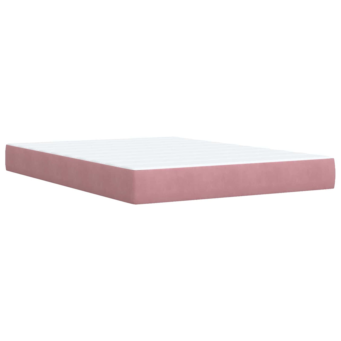 LED Boxspring Bed met Matras Roze 160 x 200 cm Fluweel