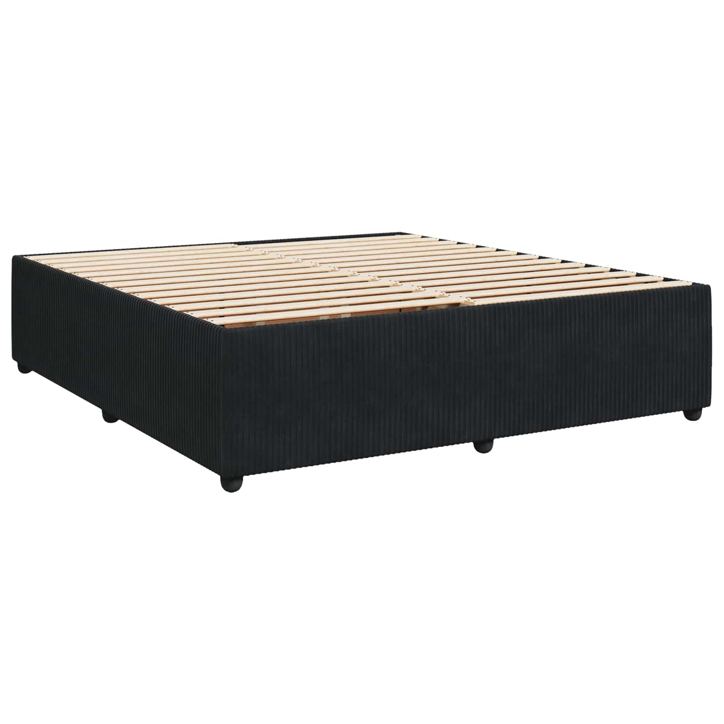 LED Boxspring Bed met Matras Zwart 180 x 200 cm Fluweel