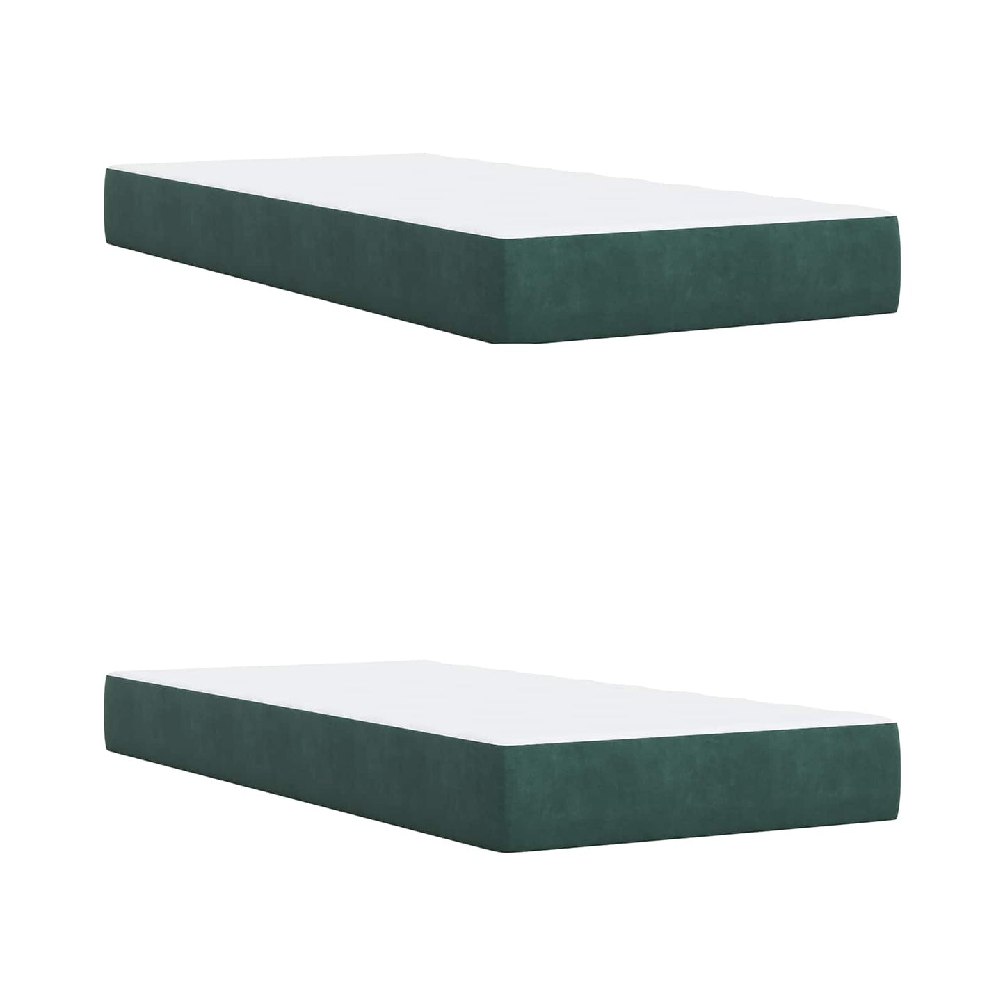 LED Boxspring Bed met Matras Donkergroen 200 x 200 cm Fluweel