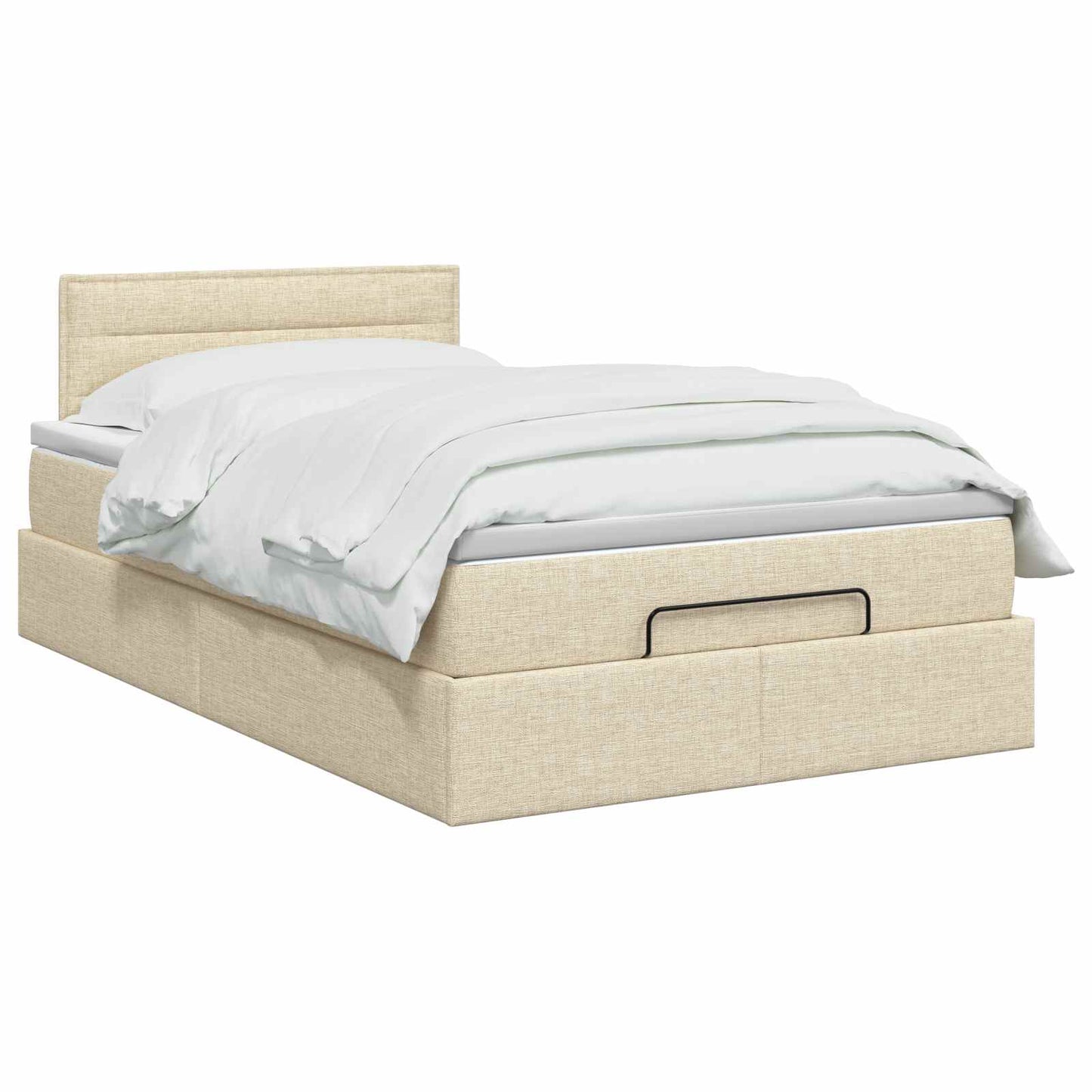 Ottoman bed met matras Crèmekleurig 120 x 200 cm Stof