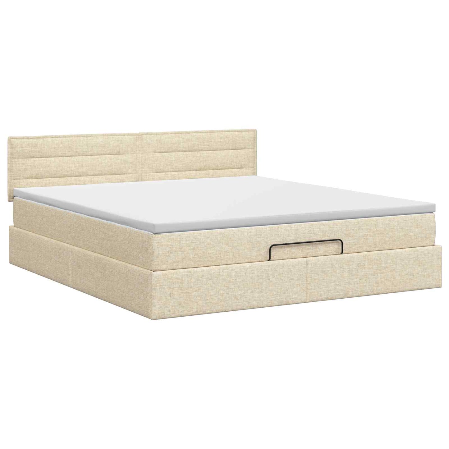 Ottoman bed met matras Crèmekleurig 140 x 190 cm Stof