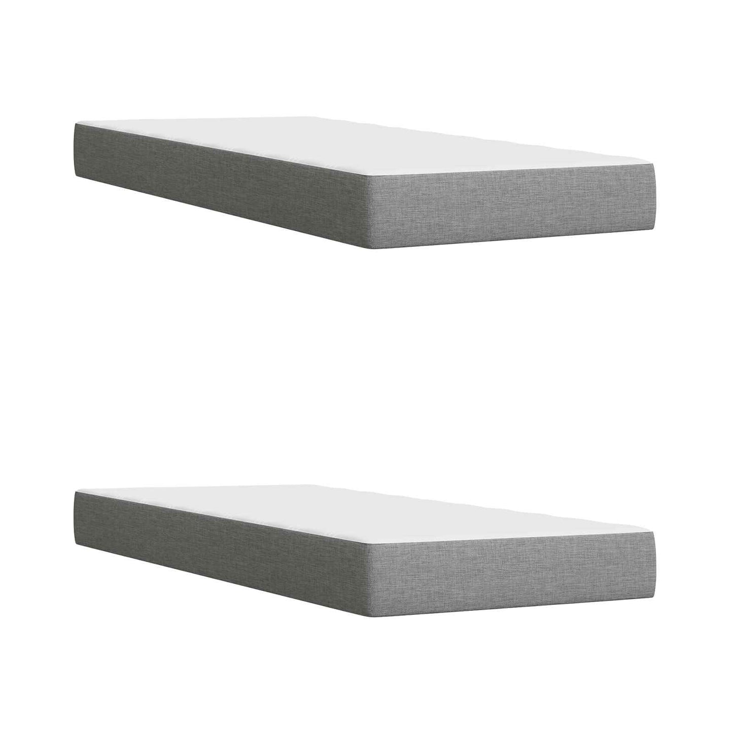 Ottoman bed met matras Lichtgrijs 200 x 200 cm Stof