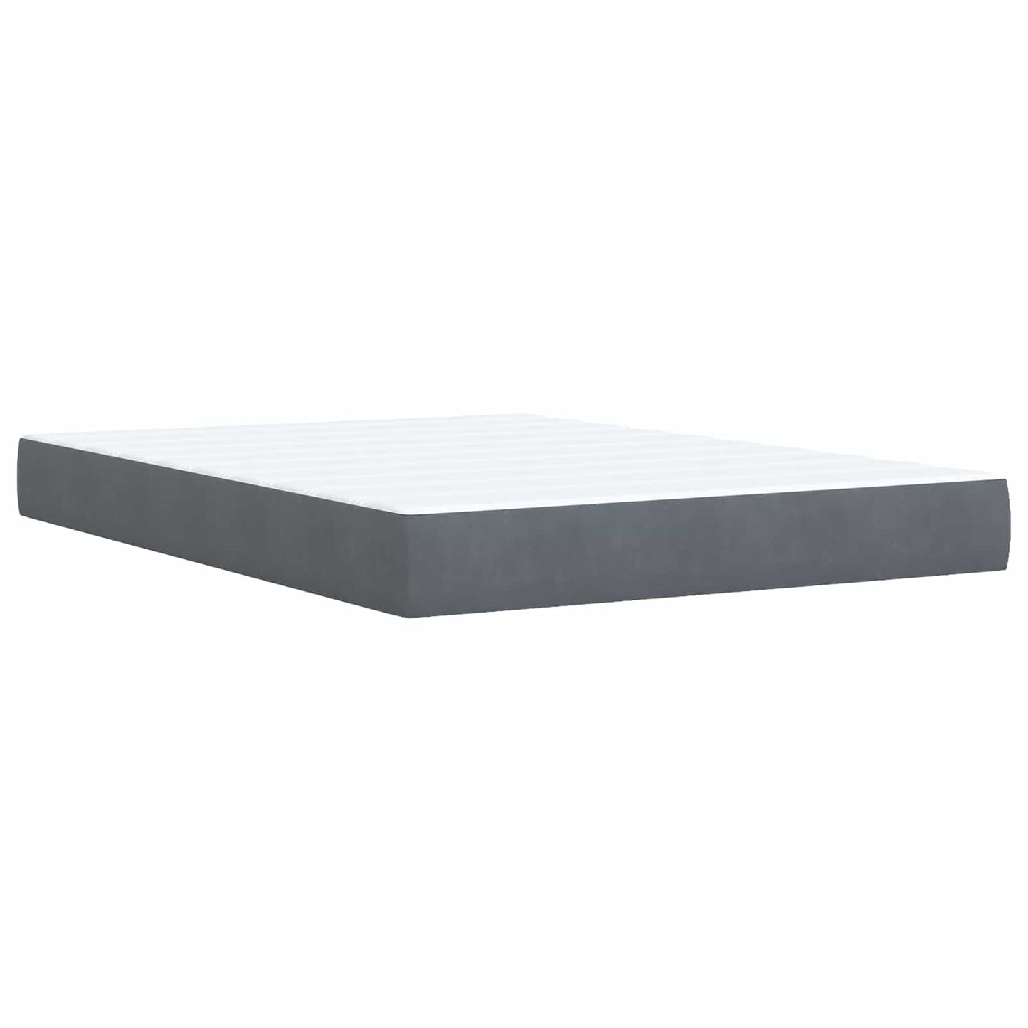 Ottoman bed met matras Donkergrijs 140 x 200 cm Fluweel is nu te koop bij PeponiXL, paradijselijk wonen!