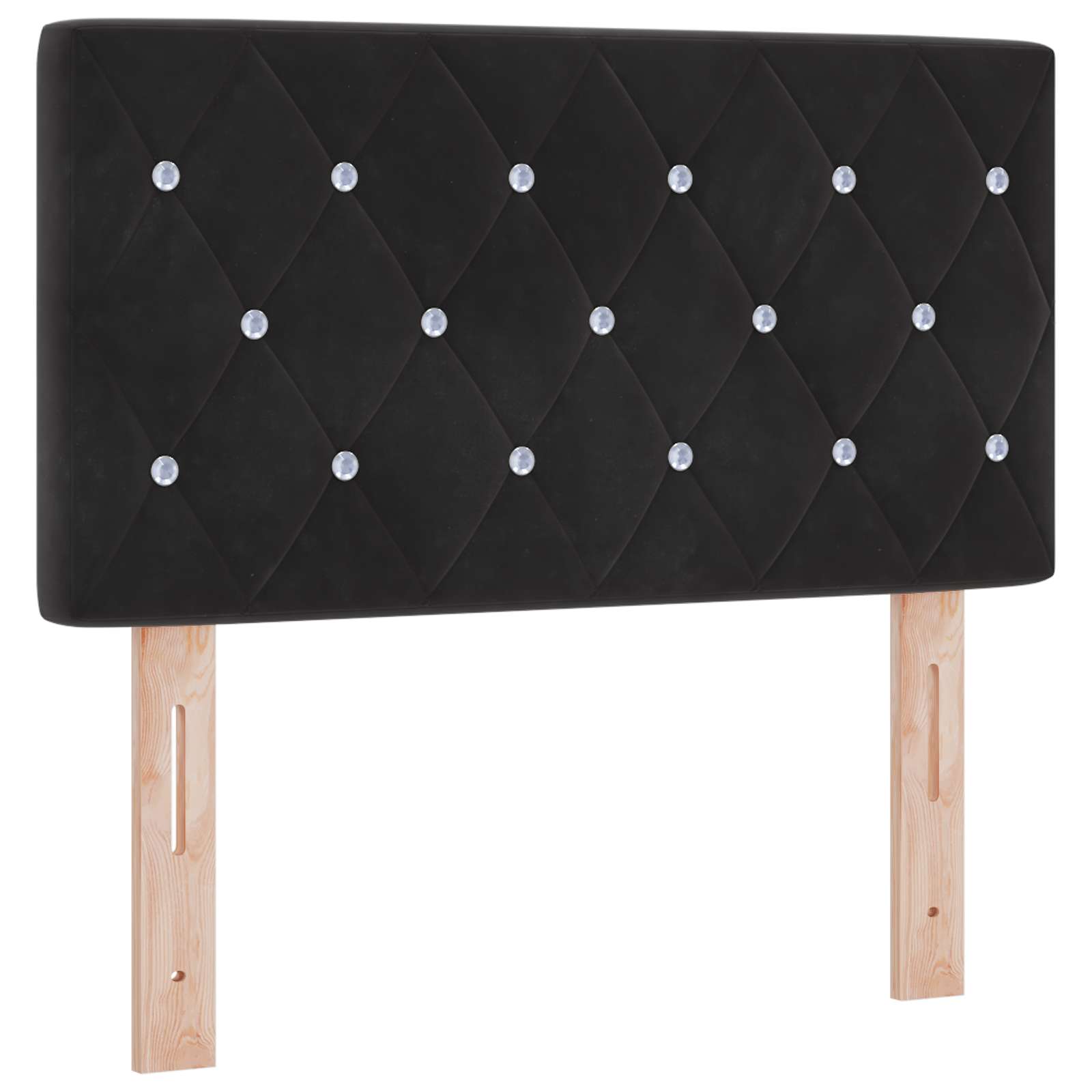 Ottoman Bed met Matrassen en LED Zwart 80 x 200 cm fluweel is nu te koop bij PeponiXL, paradijselijk wonen!