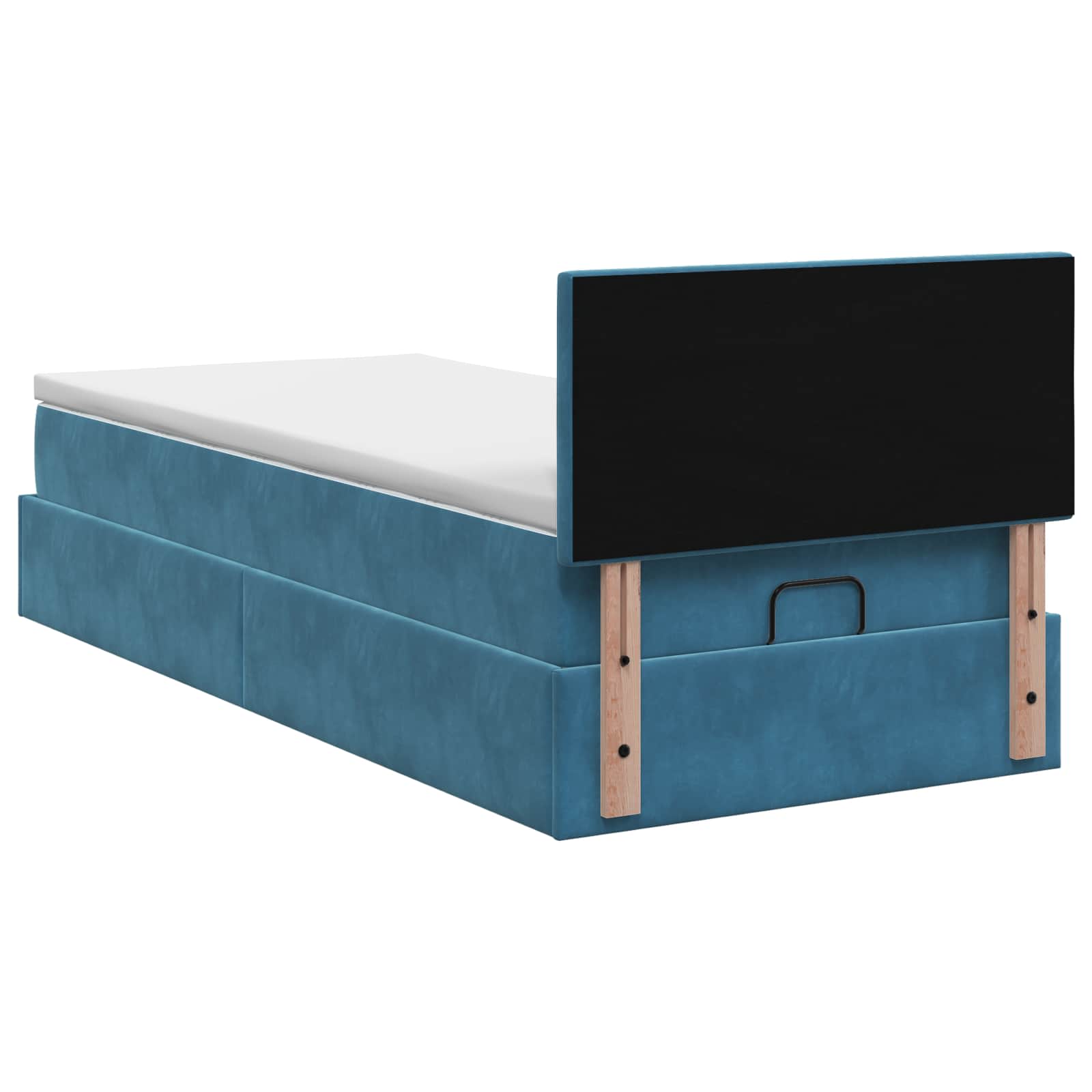 Ottoman Bed met Matrassen en LED Donkerblauw 80 x 200 cm is nu te koop bij PeponiXL, paradijselijk wonen!
