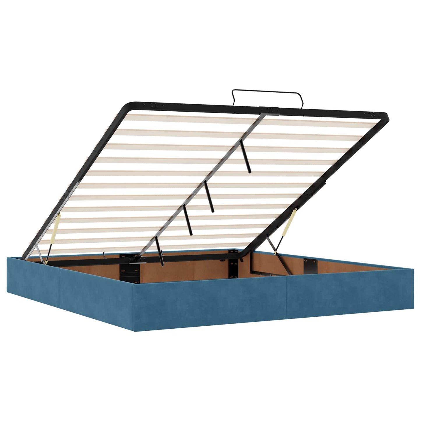 Ottoman Bed met Matrassen en LED Donkerblauw 180 x 200 cm is nu te koop bij PeponiXL, paradijselijk wonen!