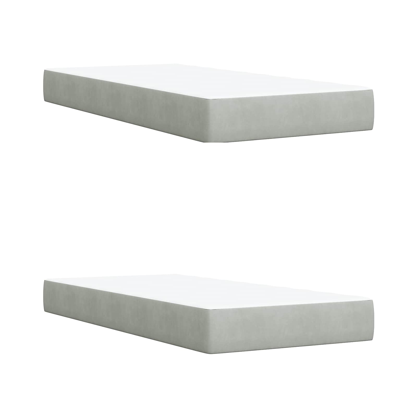 Ottoman Bed met Matrassen en LED Lichtgrijs 200 x 200 cm is nu te koop bij PeponiXL, paradijselijk wonen!